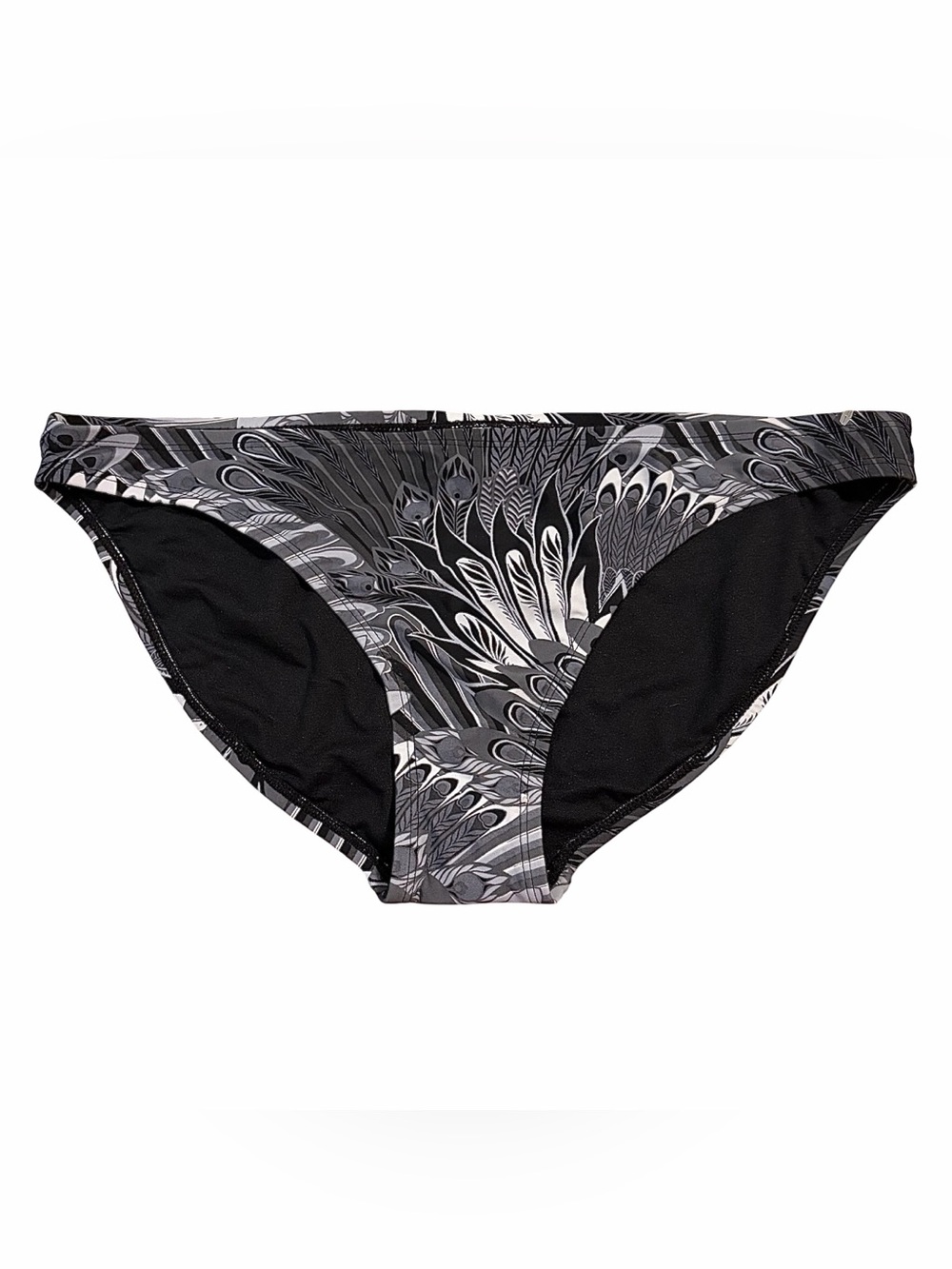 Converse Black and Gray Feather-Print Swim Bottoms Size XL